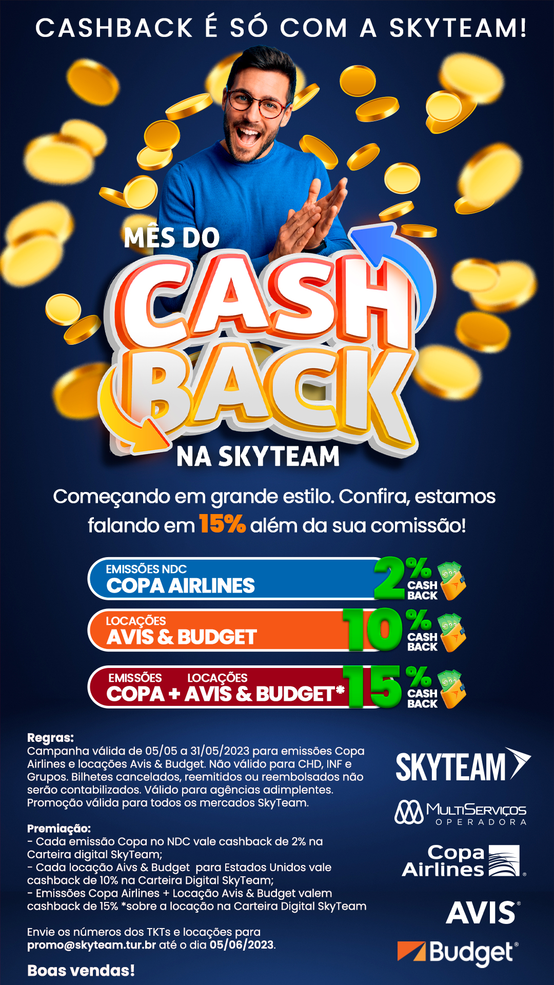  Mês do cashback na SkyTeam