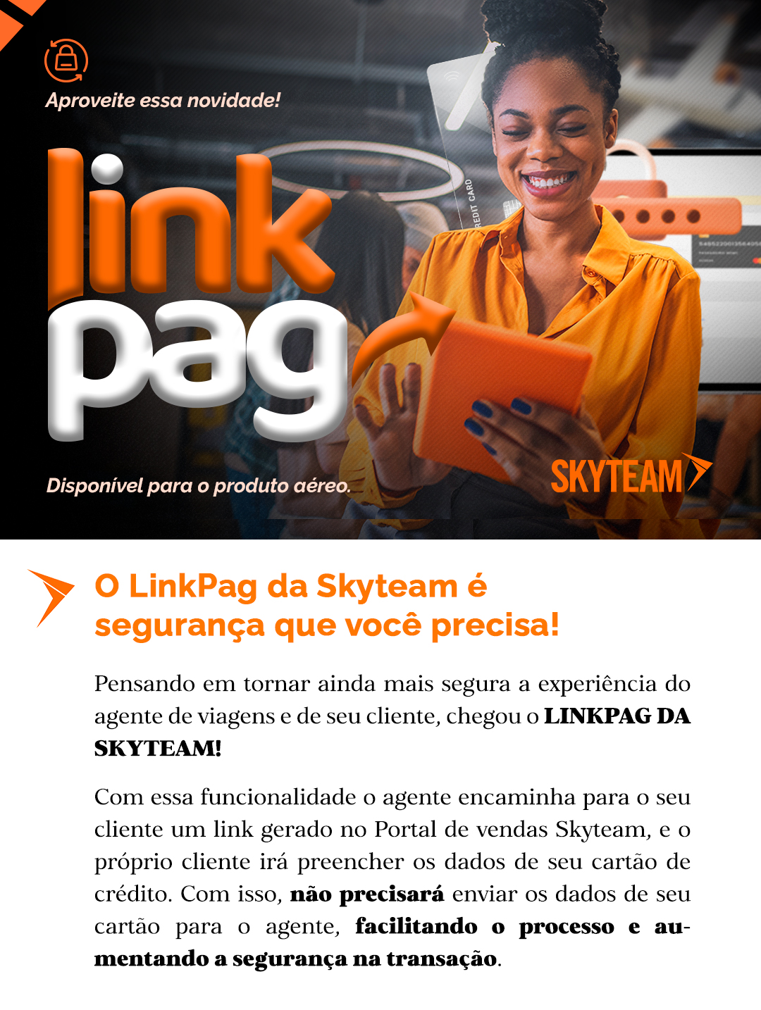Link de pagamento Cartão de Crédito SkyTeam